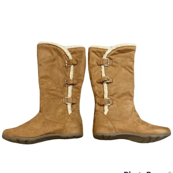 WANTED Women’s Fortune Hidden Wedge Tan Boots Size 8 - Picture 2 of 6